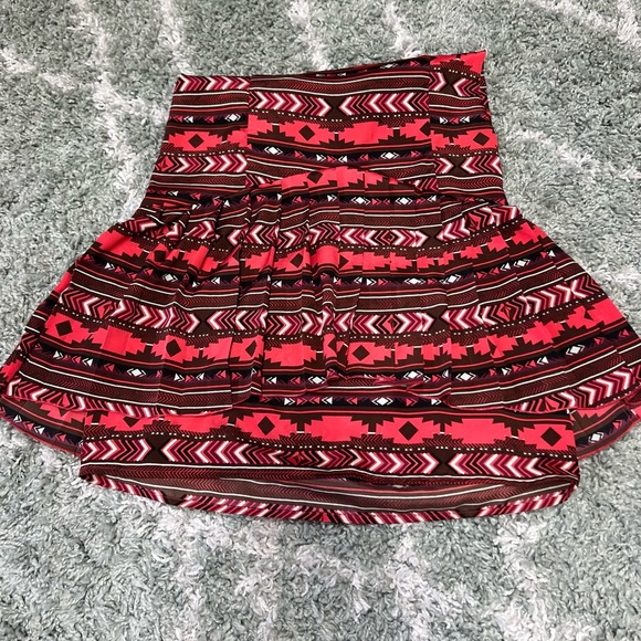 VOLCOM ❤️🤎🖤pleated skater dress tribal <<arrow pattern>> FALL COLOR palette🍁 - Picture 11 of 14